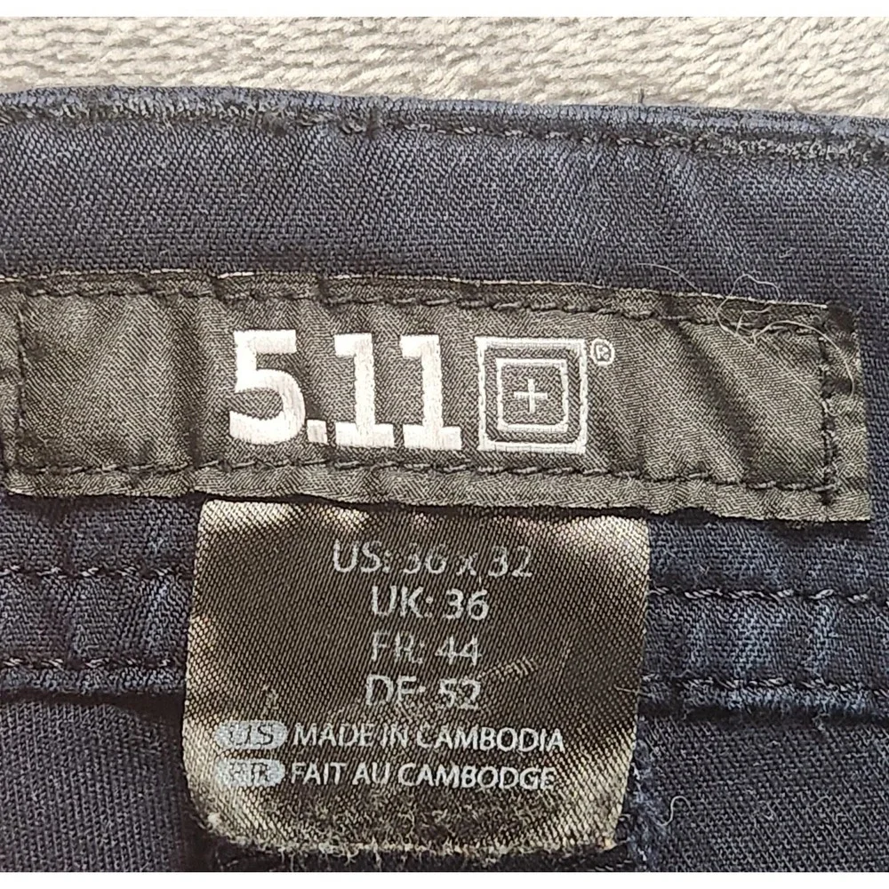 5.11 Tactical Pants Mens 36x32 Black Edge Chino Utility Lightweight